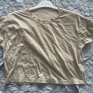 Lululemon Crop Tee Size M - Bleach stains as pictured